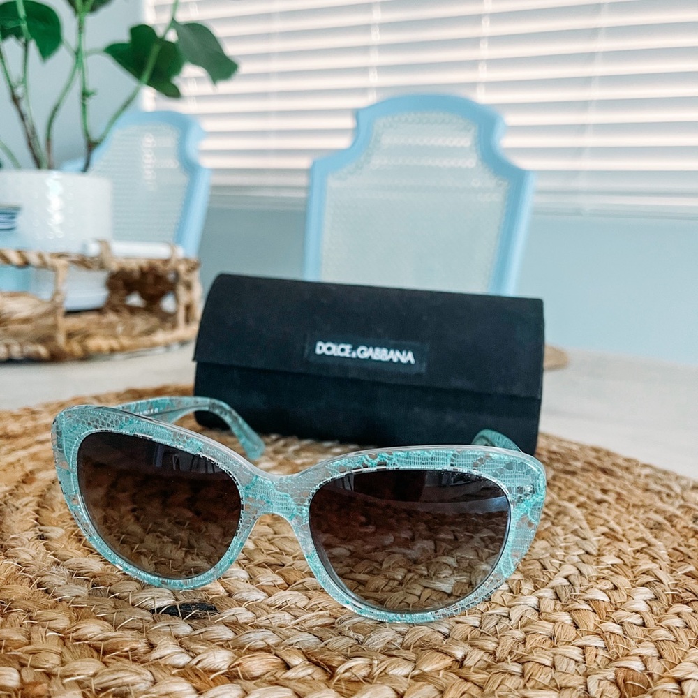 Dolce and Gabbana blue lace sunglasses- in new condition